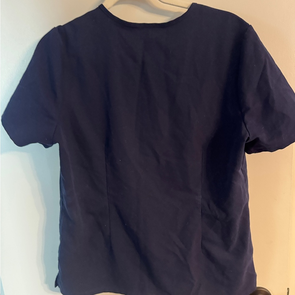Figs Deep Blue V-Neck Scrub Top